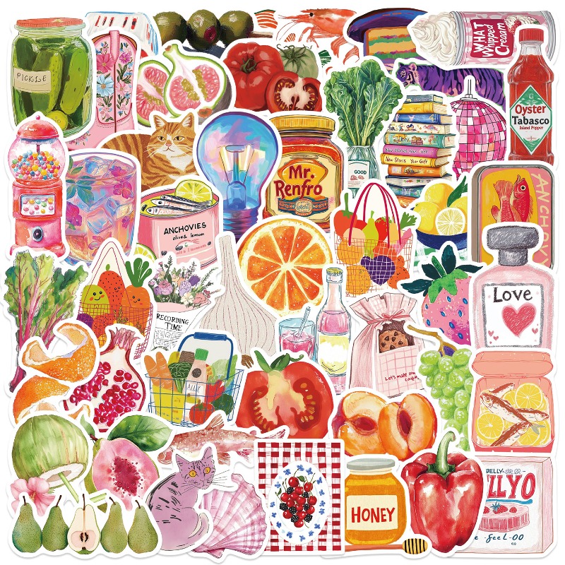 Phone Accessories For Kids - 50pcs/set Mediterranean Aesthetics Scrapbook Journaling Sticker