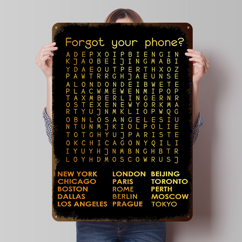 Phone Accessories Poster - Forgot Your Phone Tinplate Poster Customized