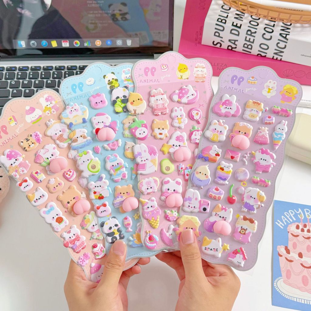 4 Pieces 3D Soft Cute Butt 3D  - đánh giá và giá Phone Accessories For Kids
