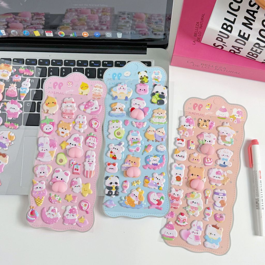 4 Pieces 3D Soft Cute Butt 3D  - đánh giá và giá Phone Accessories For Kids