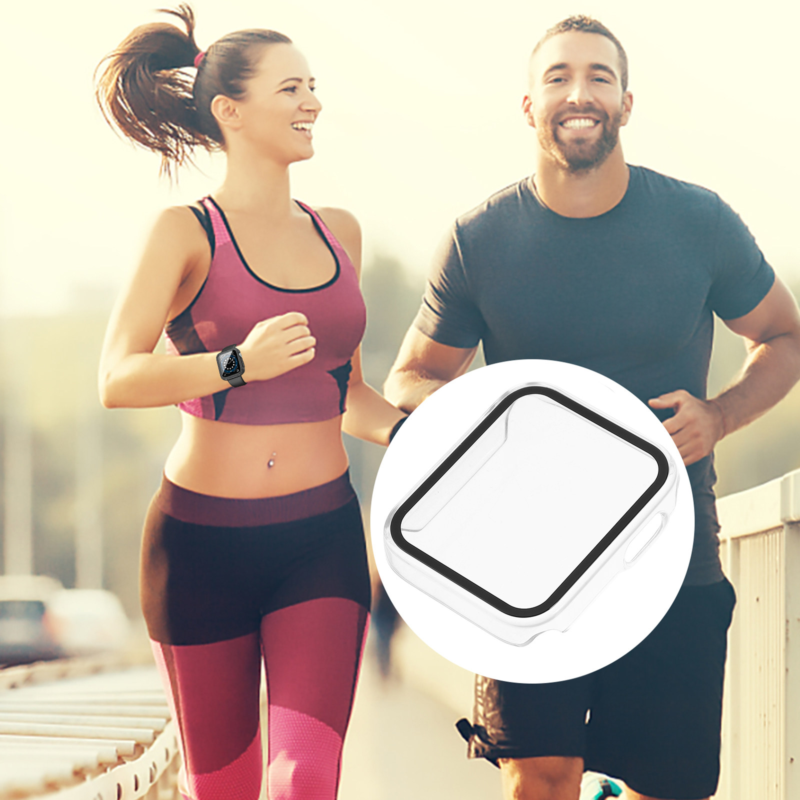 Smart Watch Protective Case Fu - đánh giá và giá Tempered Glass Screen