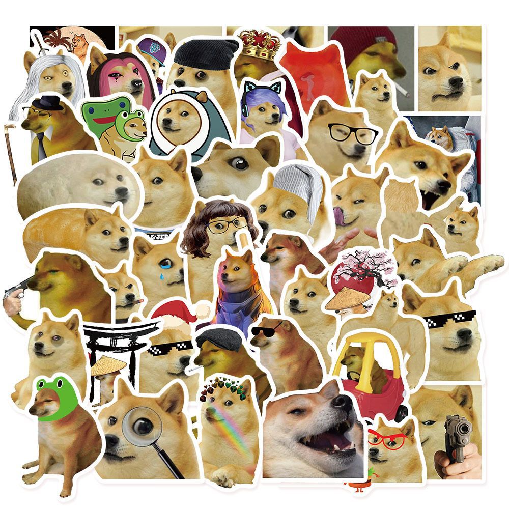 50Pcs Funny Doge MEME Stickers - đánh giá và giá Phone Accessories For Kids
