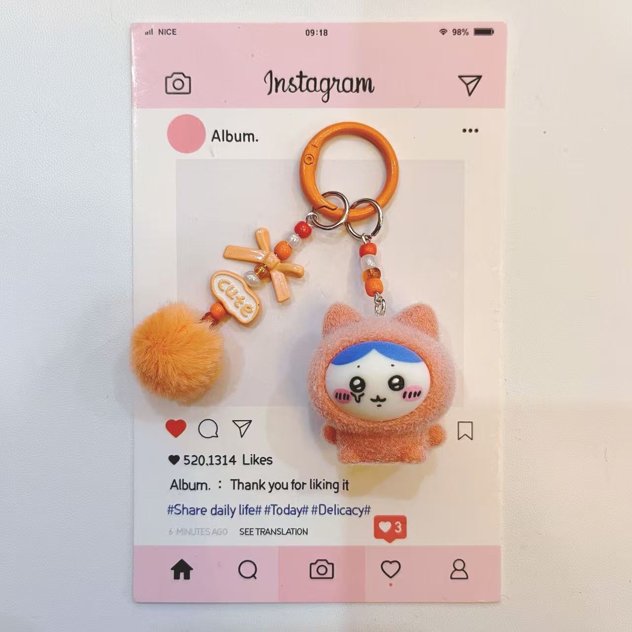 yiji Flocked Cartoon Keychain  - đánh giá và giá Phone Accessories For Kids