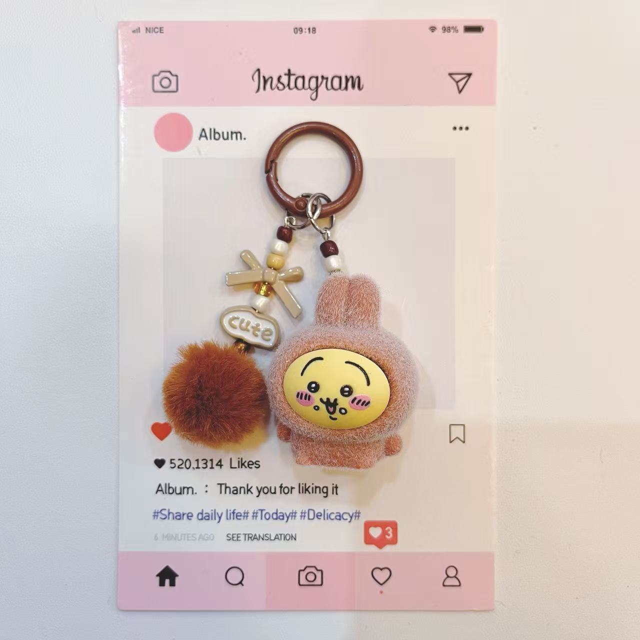 yiji Flocked Cartoon Keychain  - đánh giá và giá Phone Accessories For Kids