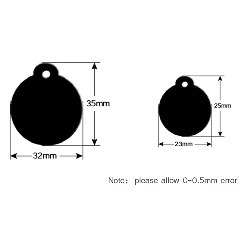 100 chiếc Nhôm Mèo ID Tag Tròn - đánh giá và giá Phone Accessories Names