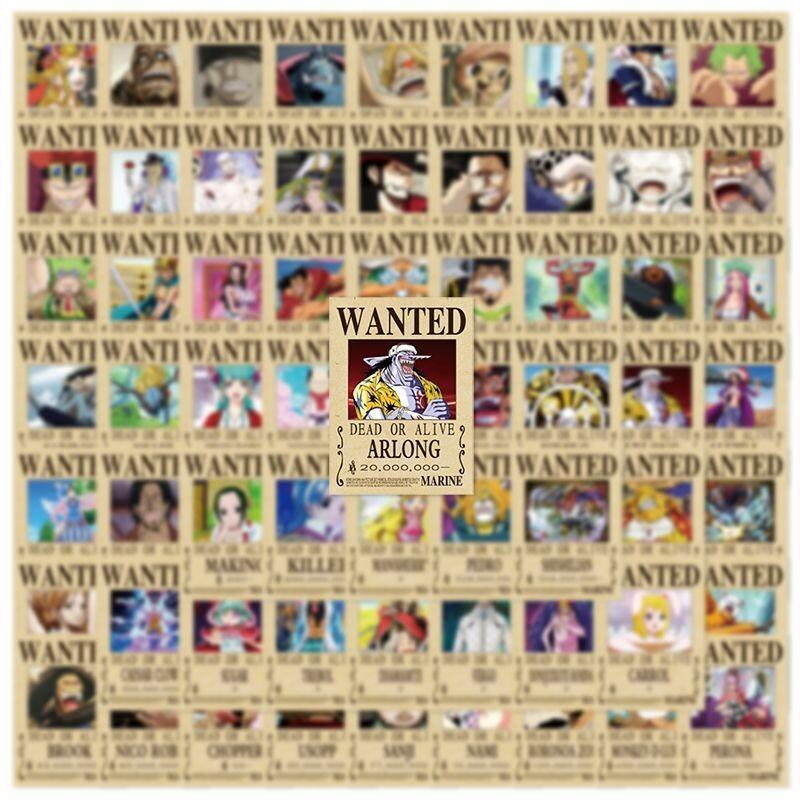One Piece Sticker 140Pcs Wante - đánh giá và giá Phone Accessories Poster
