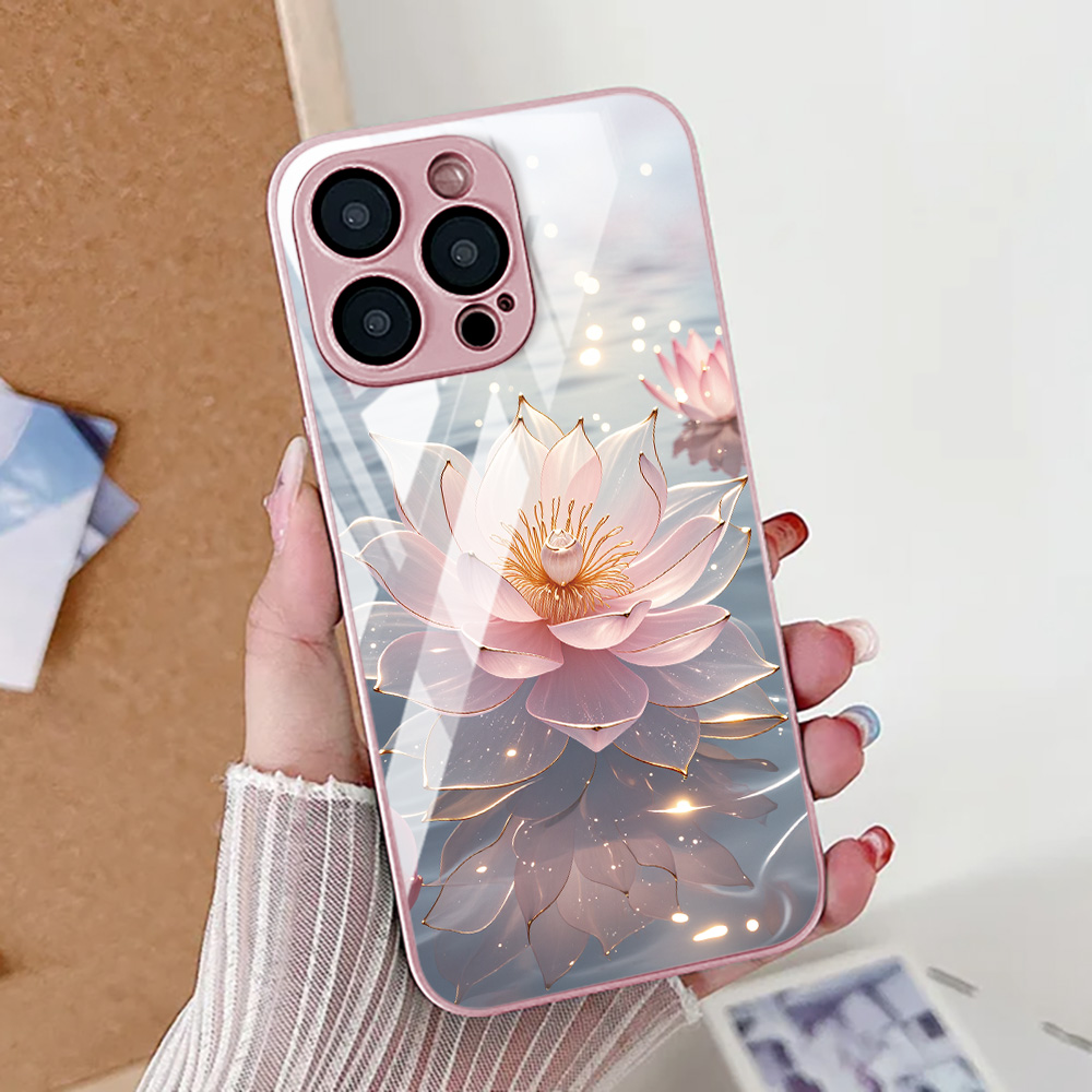 Lotus Flower Phone Case For iP - đánh giá và giá Tempered Glass Screen