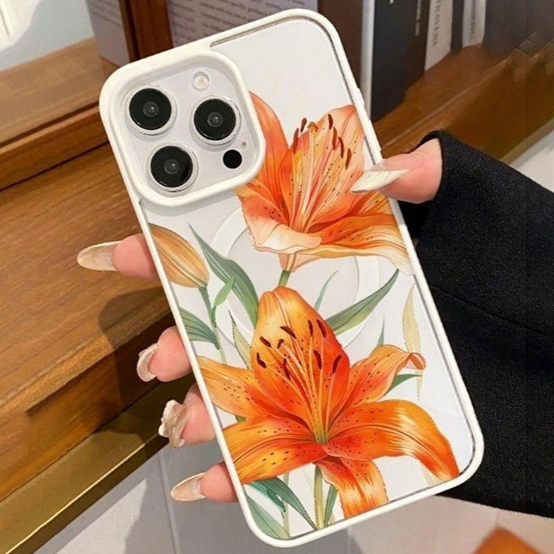 Orange Lily-Patterned Magnetic - đánh giá và giá Magsafe Wireless Charger